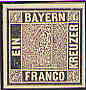 Schwarzer Einser 1849, erste deutsche Briefmarke